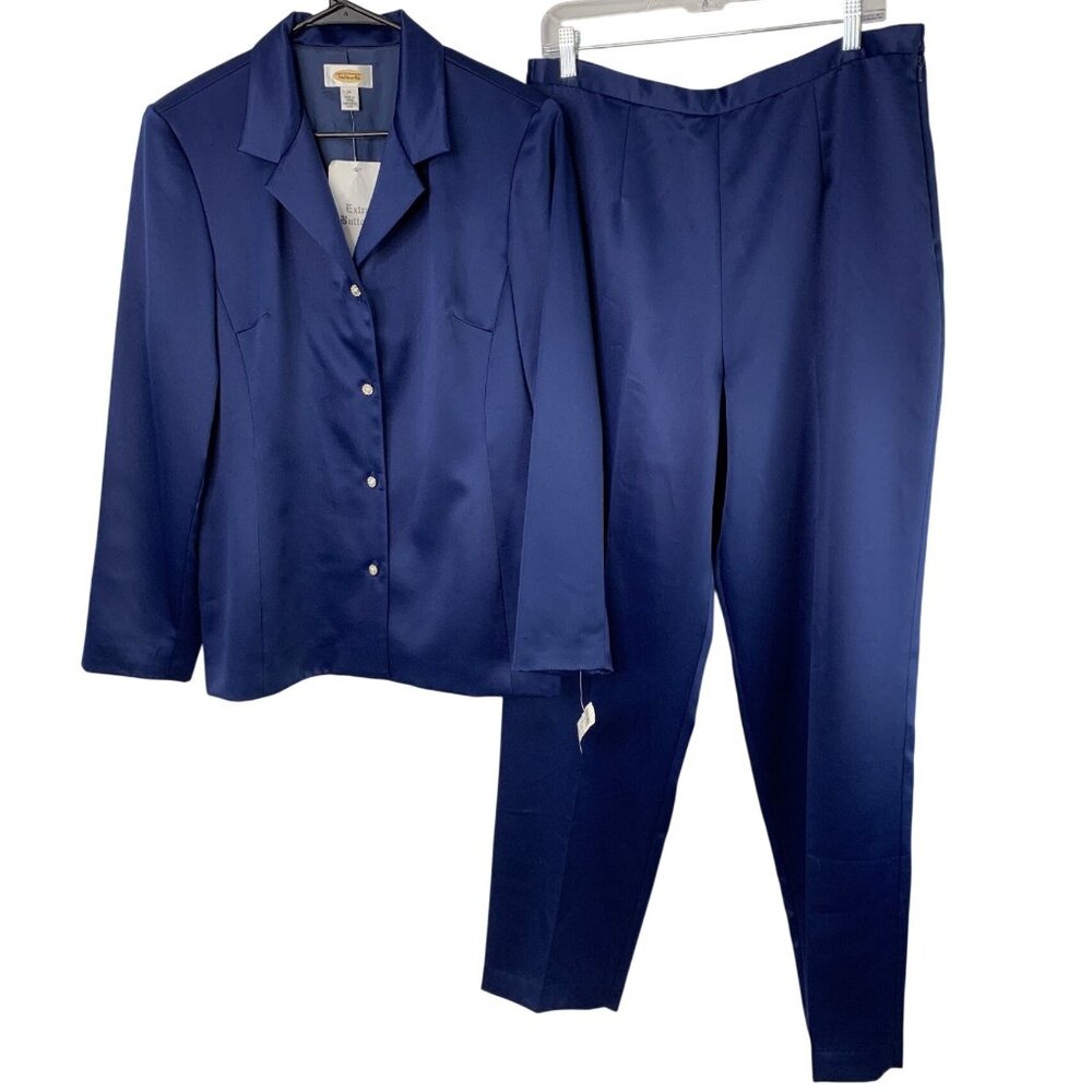 Talbots Size 14 Navy Pant Suit Set NWT Special Event